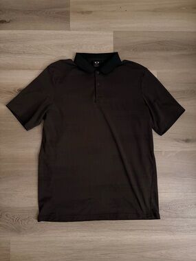 Oakley Men's Black Polo with Contrast Collar